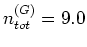 $n_{tot}^{(G)}=9.0$