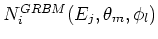 $N^{GRBM}_i(E_j,\theta_m,\phi_l)$