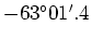 $-63\rm ^{\circ}01\mbox{$^\prime$}.4$