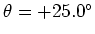 $\theta=+25.0\rm ^{\circ}$