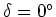 $\delta = 0\rm ^{\circ}$